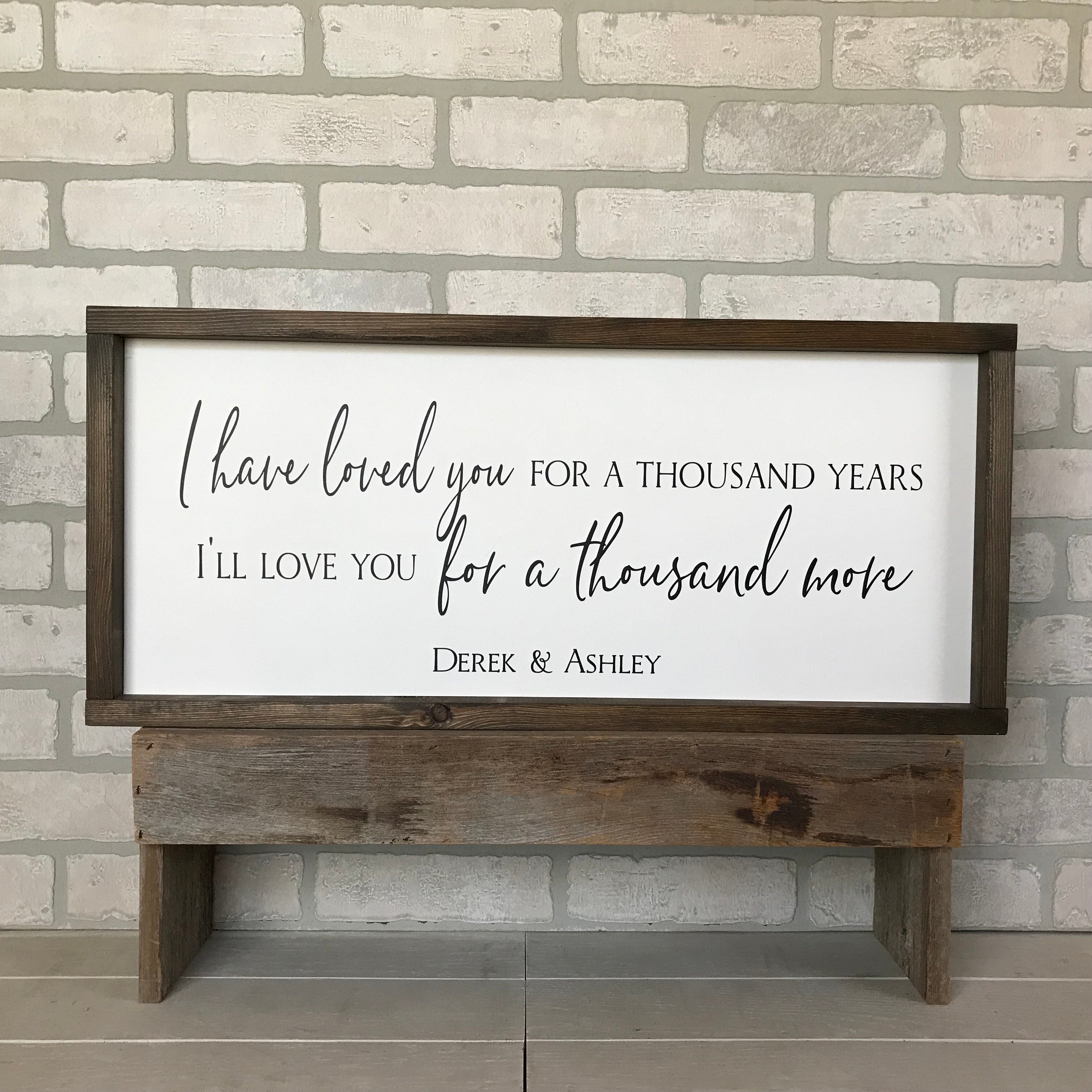 A Thousand Years Farmhouse Sign