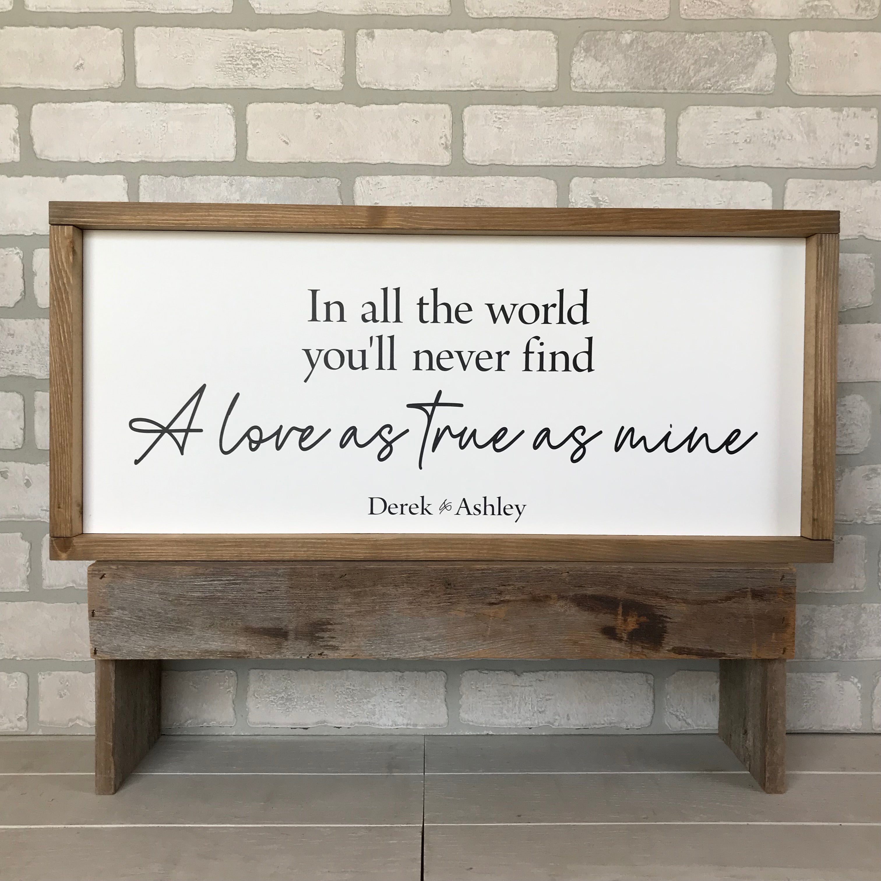 In All The World Farmhouse Sign