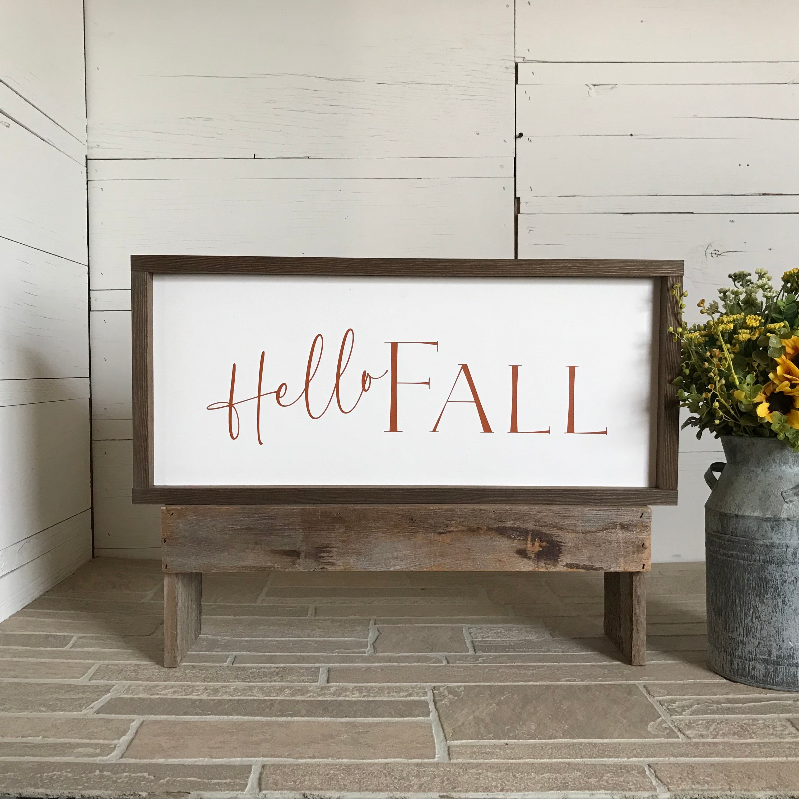 Hello Fall Farmhouse Sign