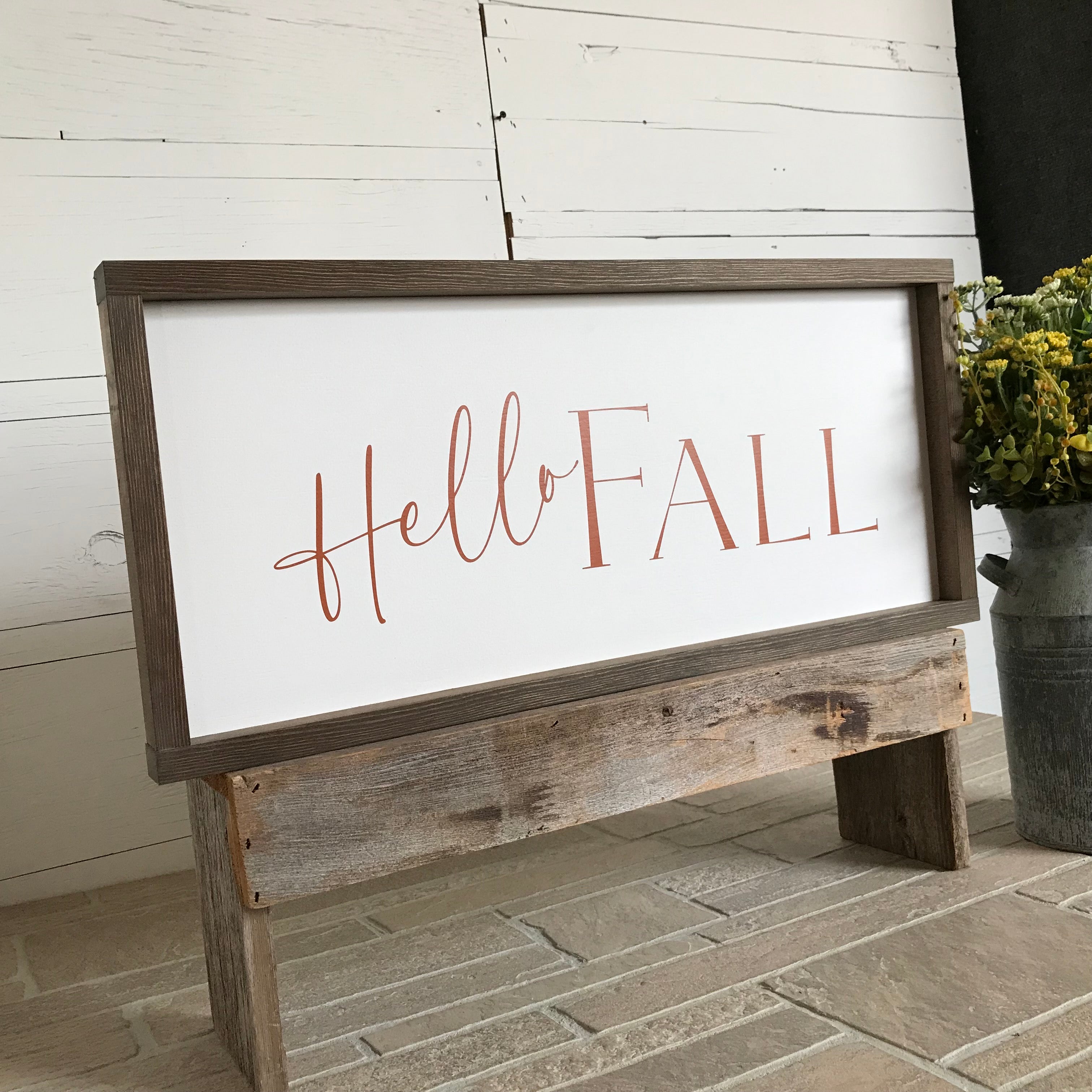 Hello Fall Farmhouse Sign