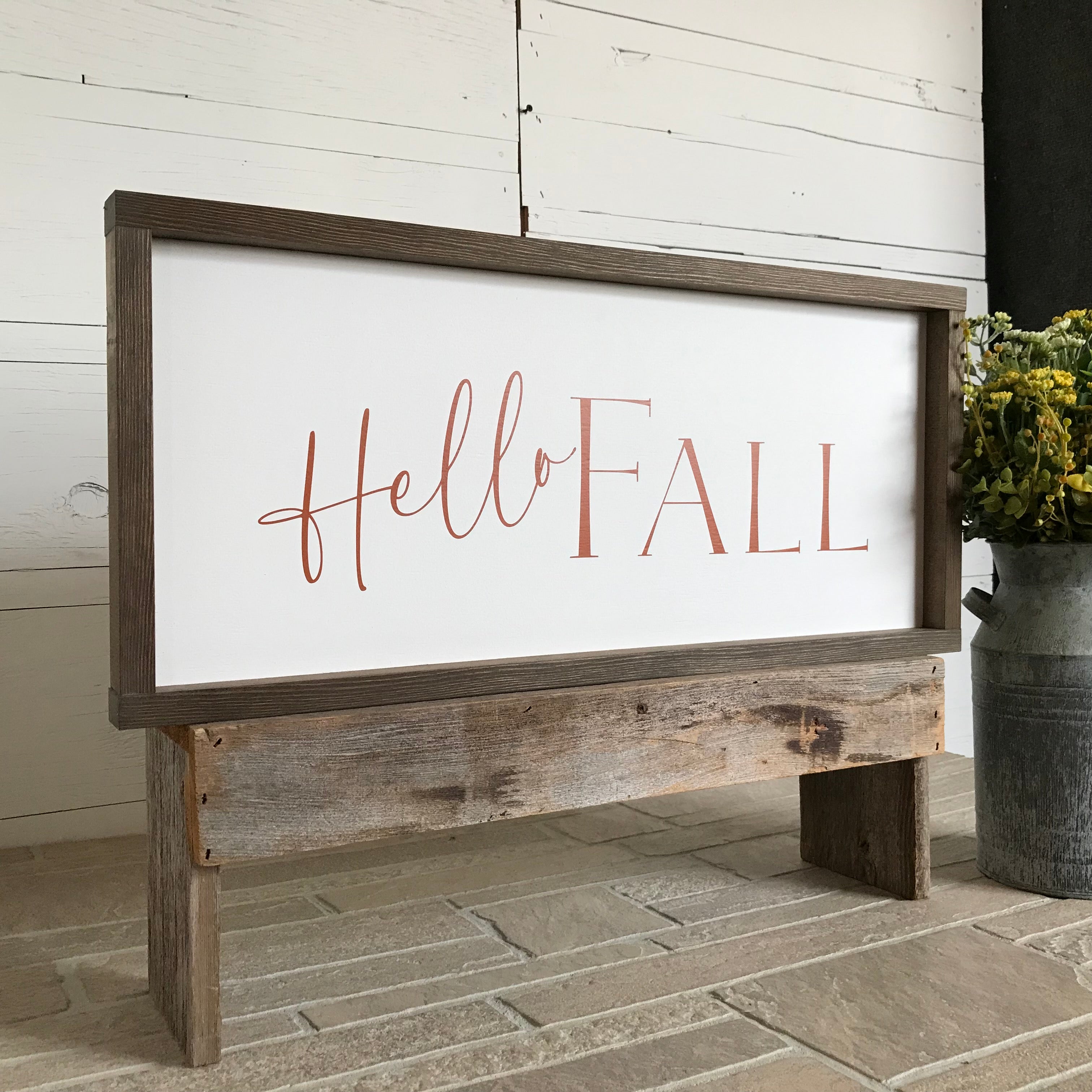 Hello Fall Farmhouse Sign