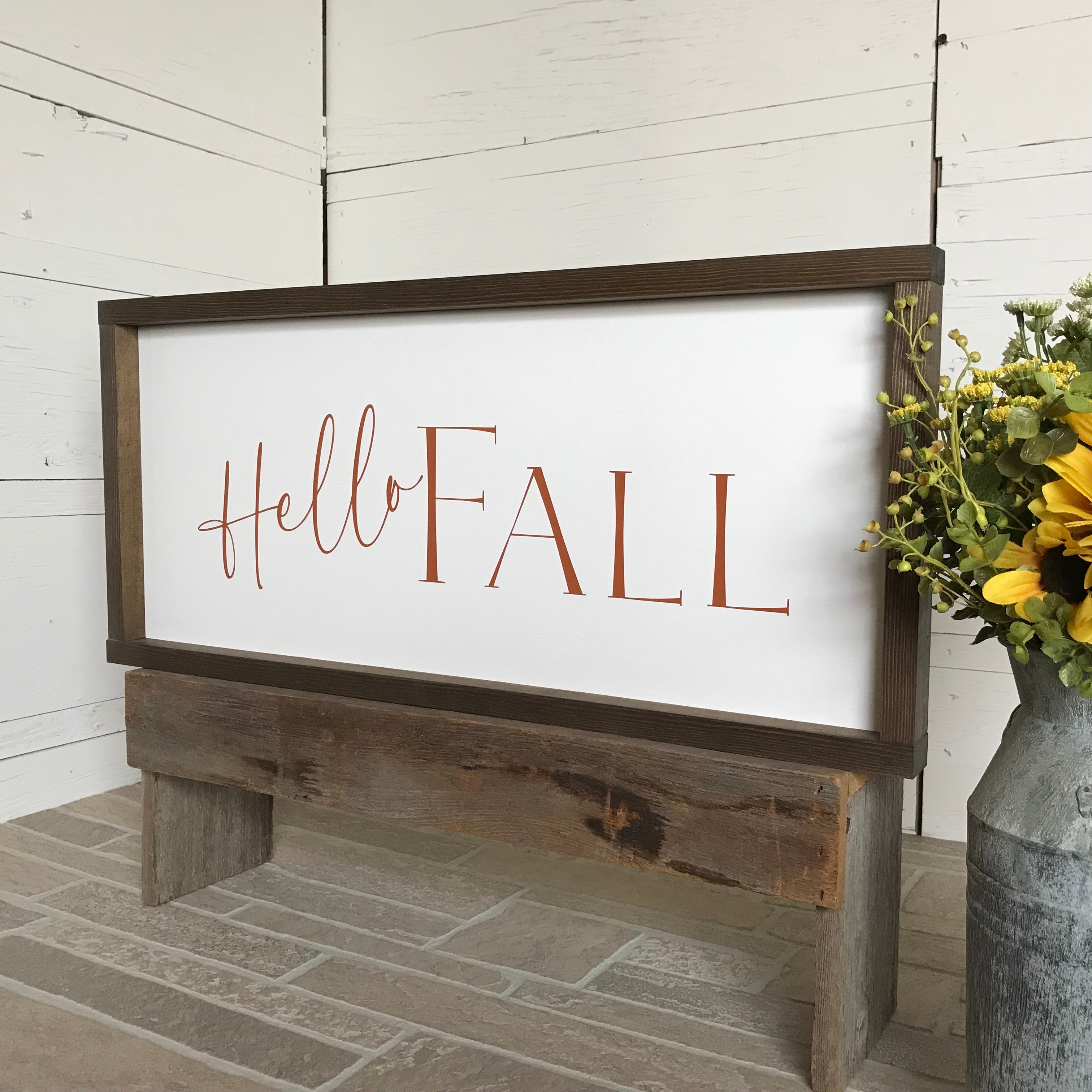 Hello Fall Farmhouse Sign
