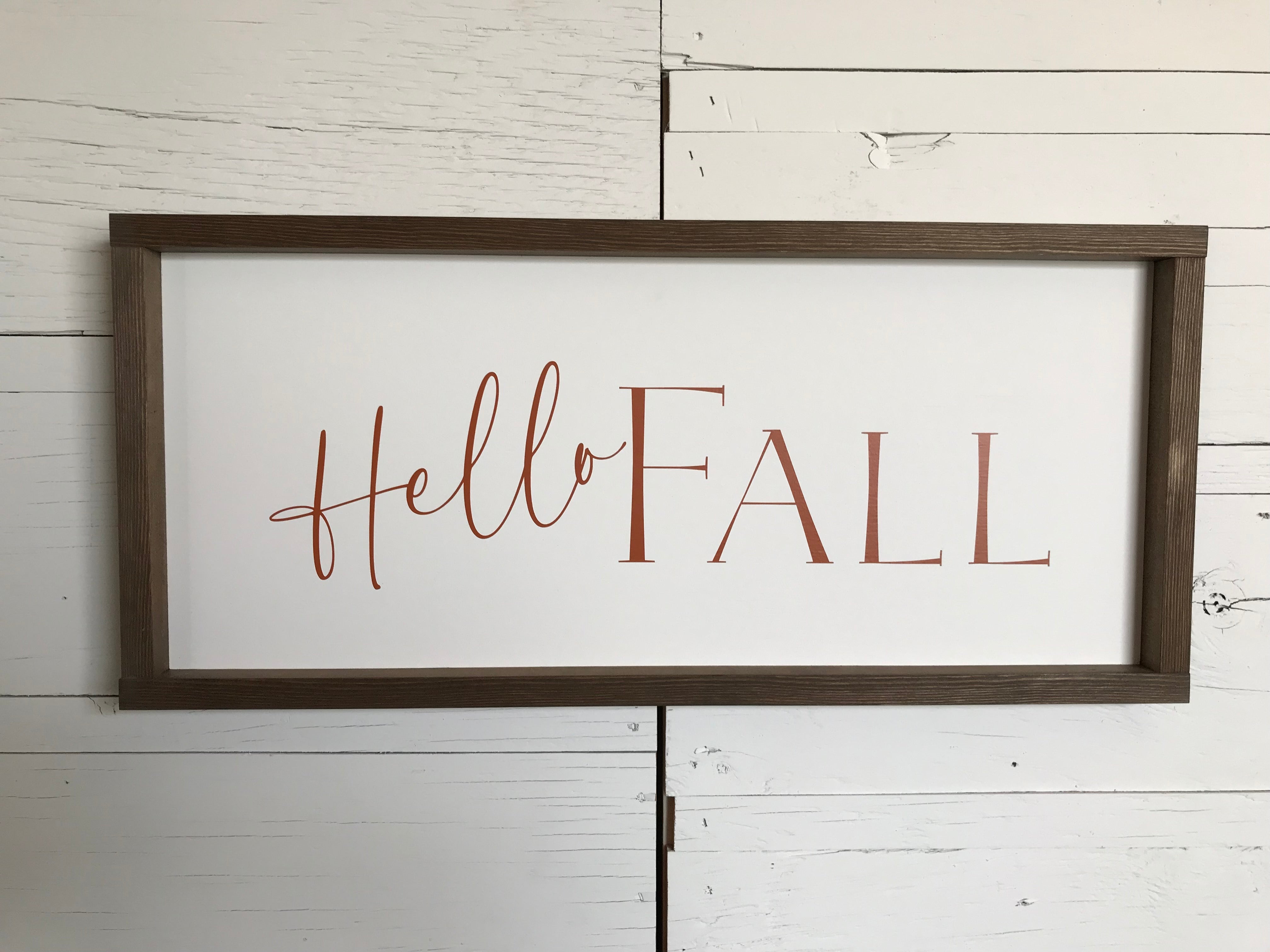 Hello Fall Farmhouse Sign