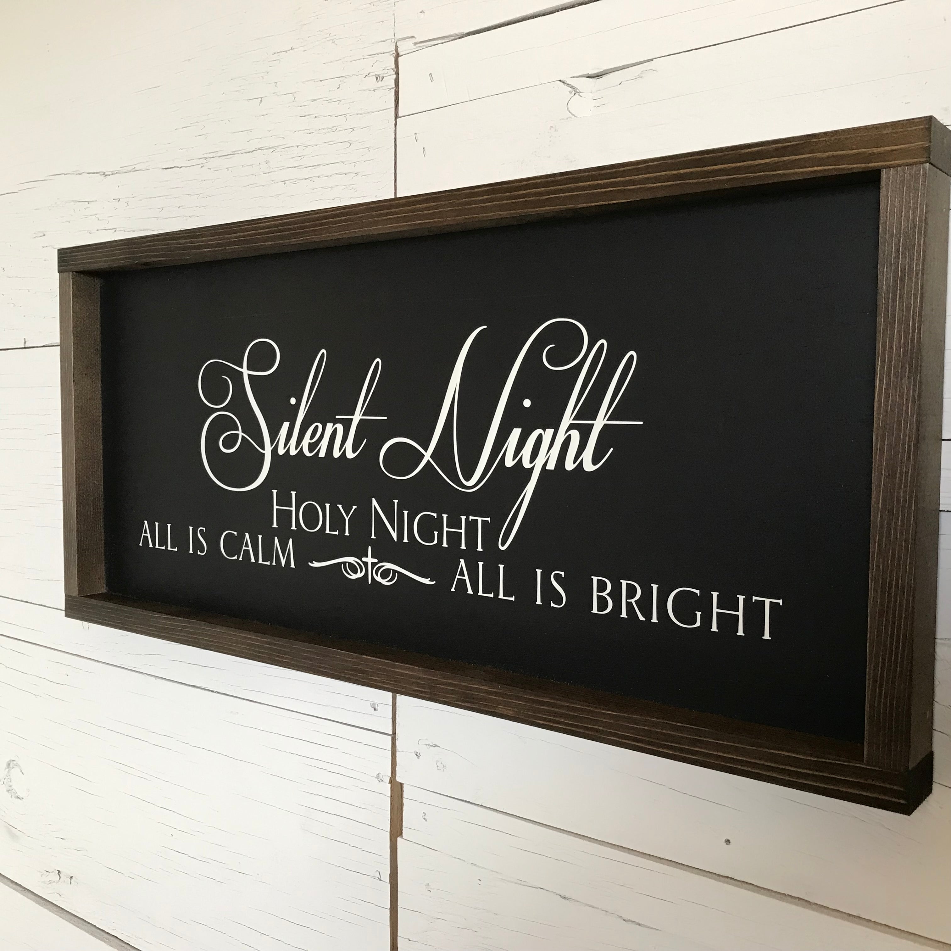 Silent Night Holy Night Farmhouse Sign
