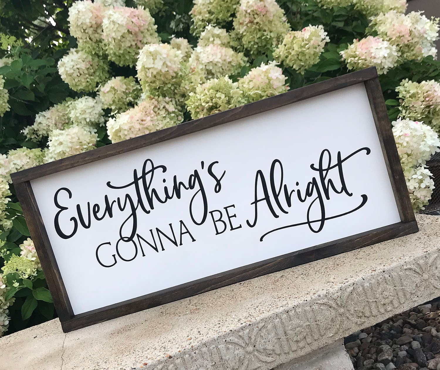Everything's gonna be alright, rustic farmhouse sign, Family, country wood signs, farmhouse decor, home decor, gift for her, inspirational