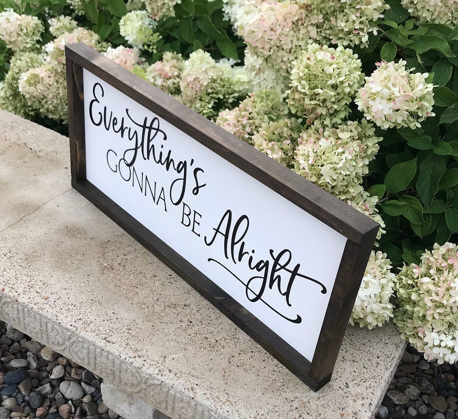 Everything's gonna be alright, rustic farmhouse sign, Family, country wood signs, farmhouse decor, home decor, gift for her, inspirational