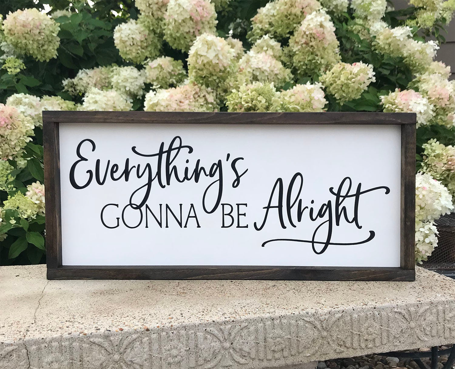Everything's gonna be alright, rustic farmhouse sign, Family, country wood signs, farmhouse decor, home decor, gift for her, inspirational
