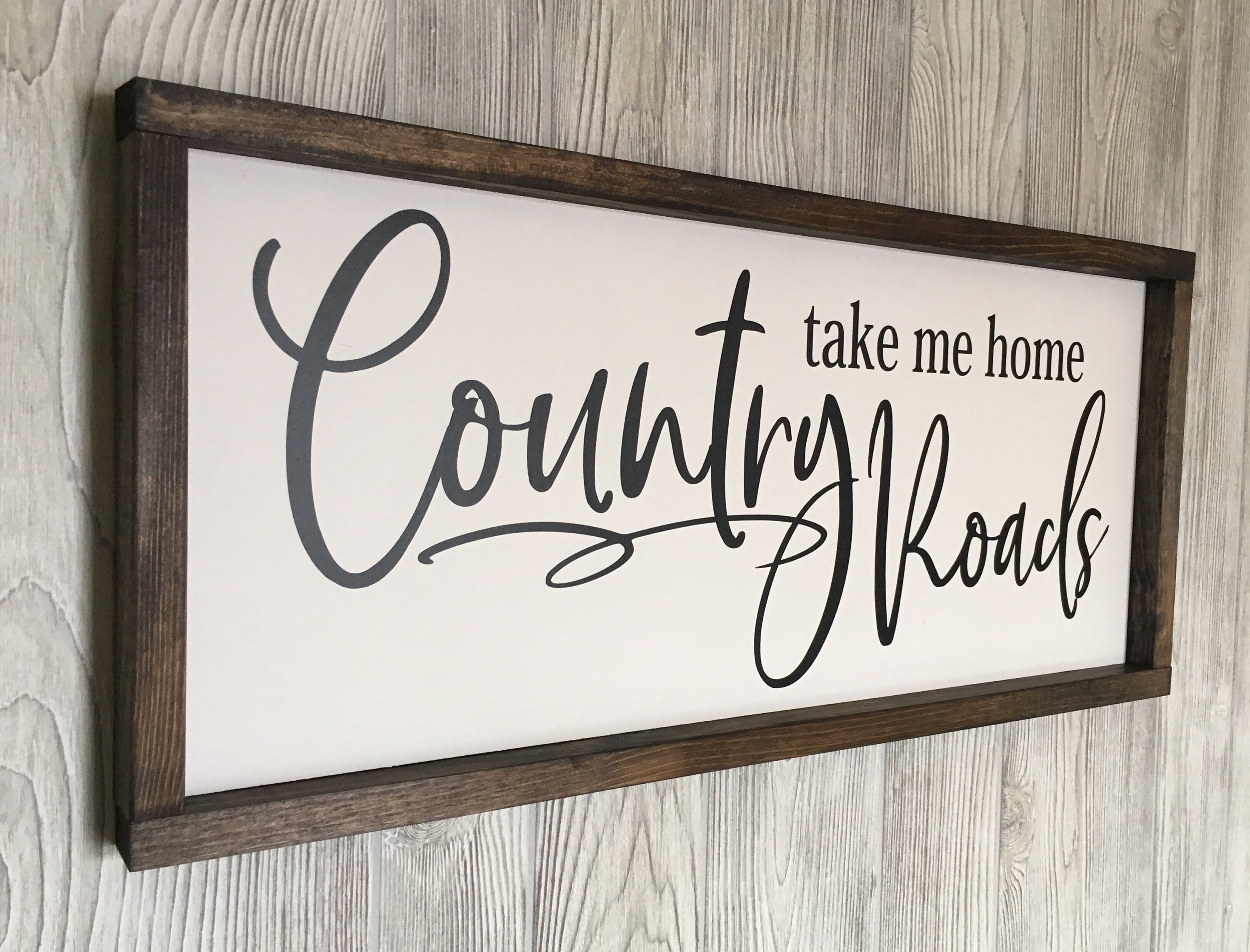 take me home country roads, farmhouse sign, rustic, country wood picture, wall decor