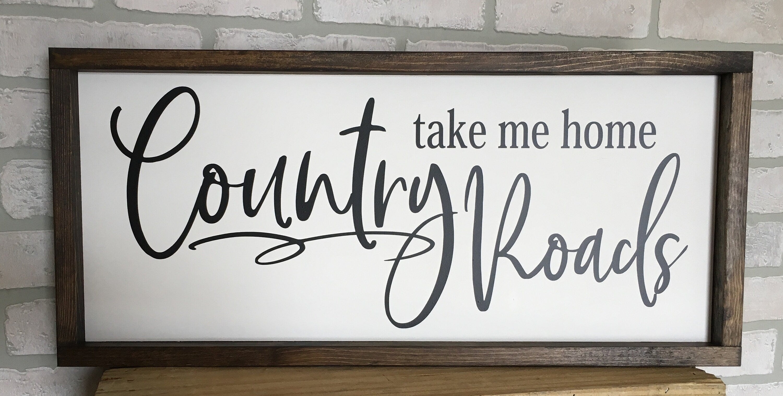 take me home country roads, farmhouse sign, rustic, country wood picture, wall decor