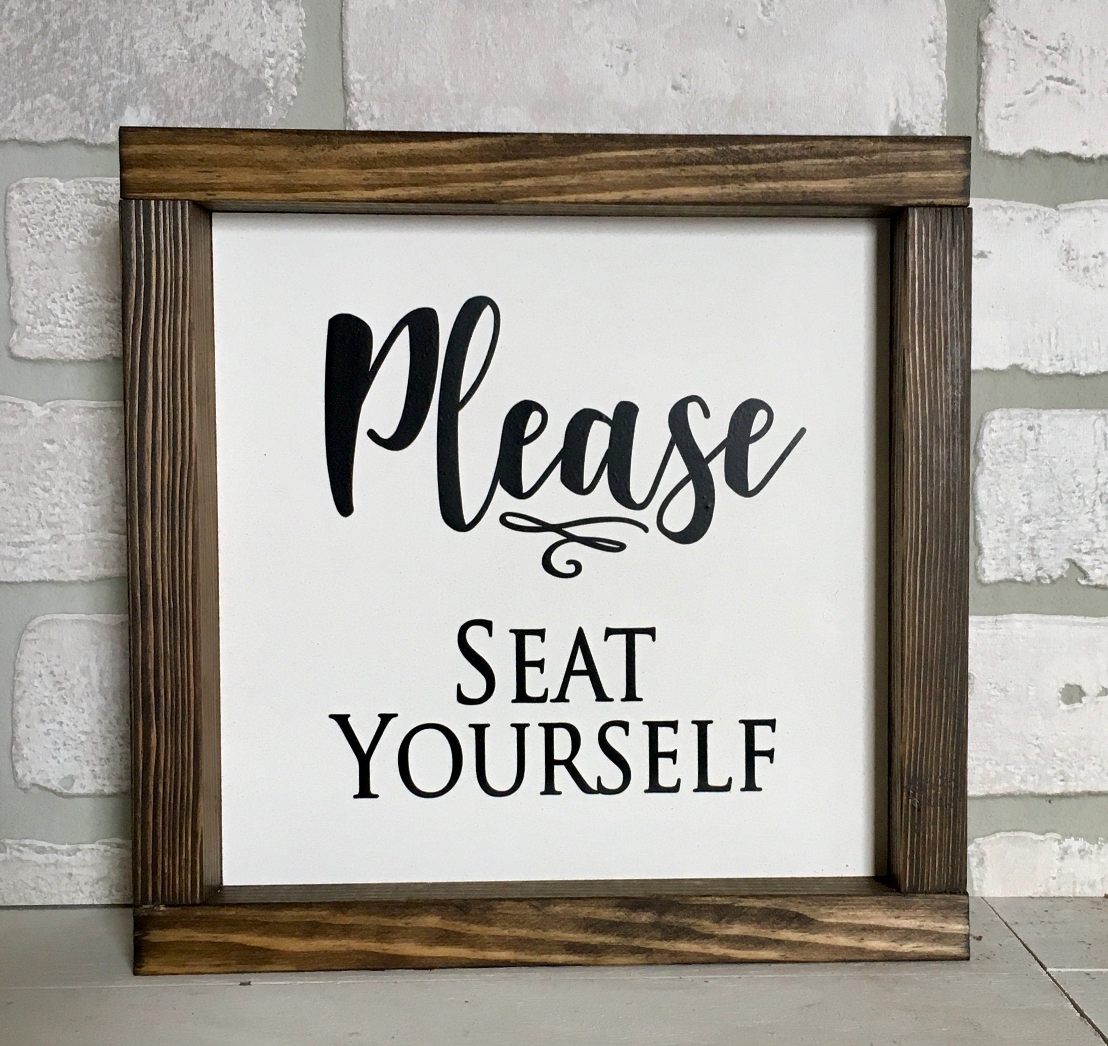Please seat yourself, rustic farmhouse decor, wood sign, country signs, Shabby Chic, farmhouse signs, home decor