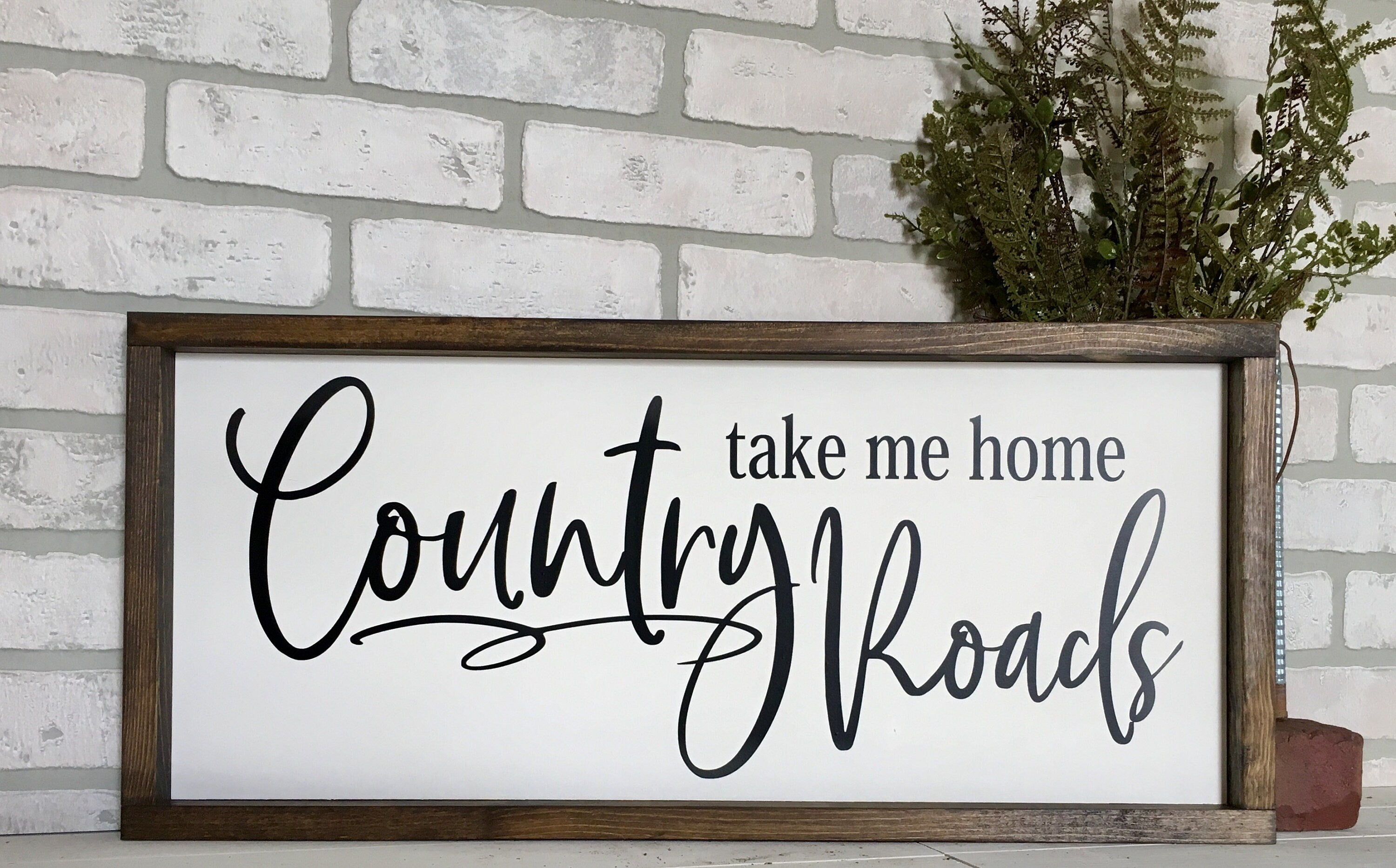 take me home country roads, farmhouse sign, rustic, country wood picture, wall decor