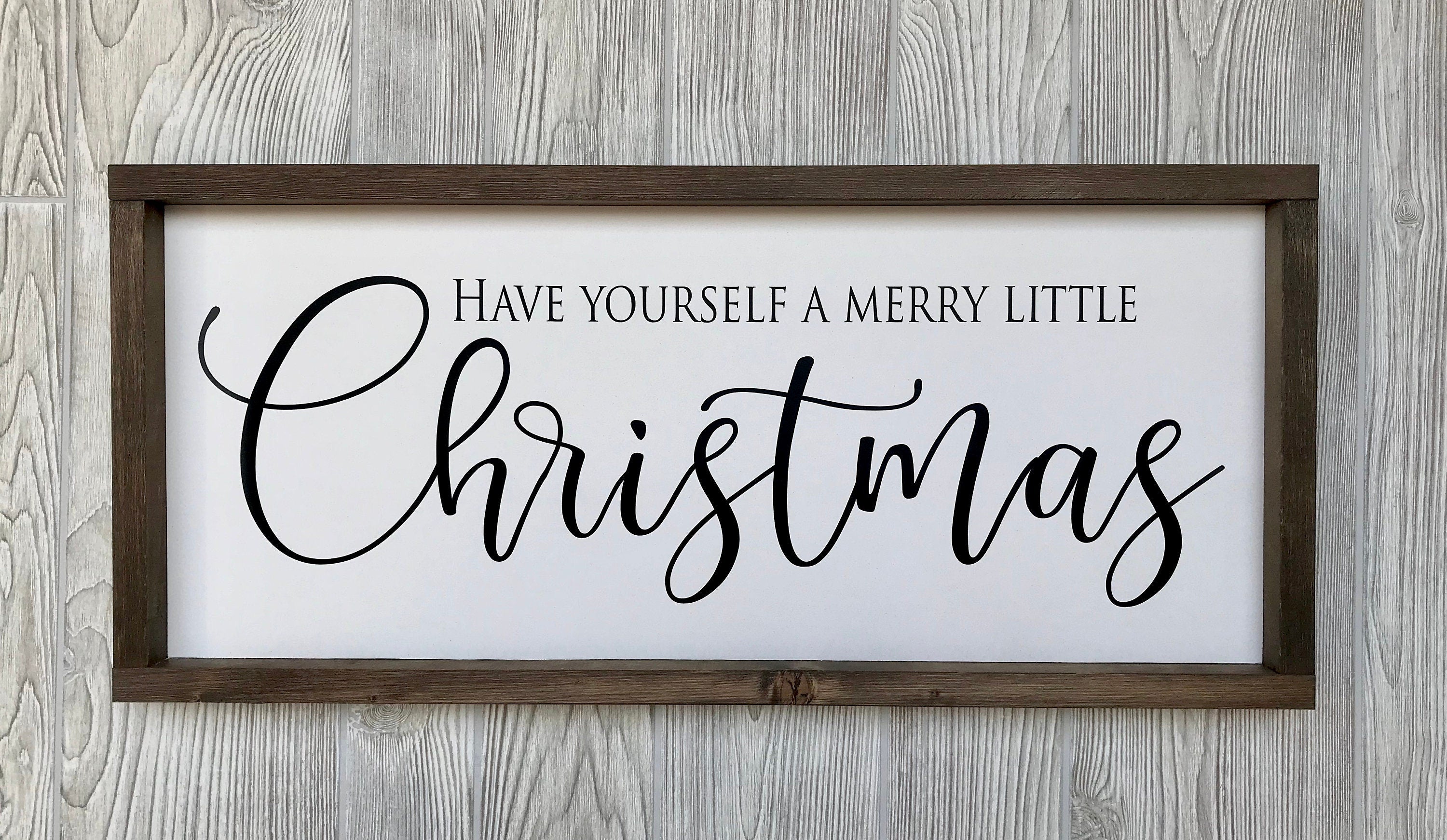 have yourself a merry little christmas, rustic farmhouse sign , holiday wood sign, home decor