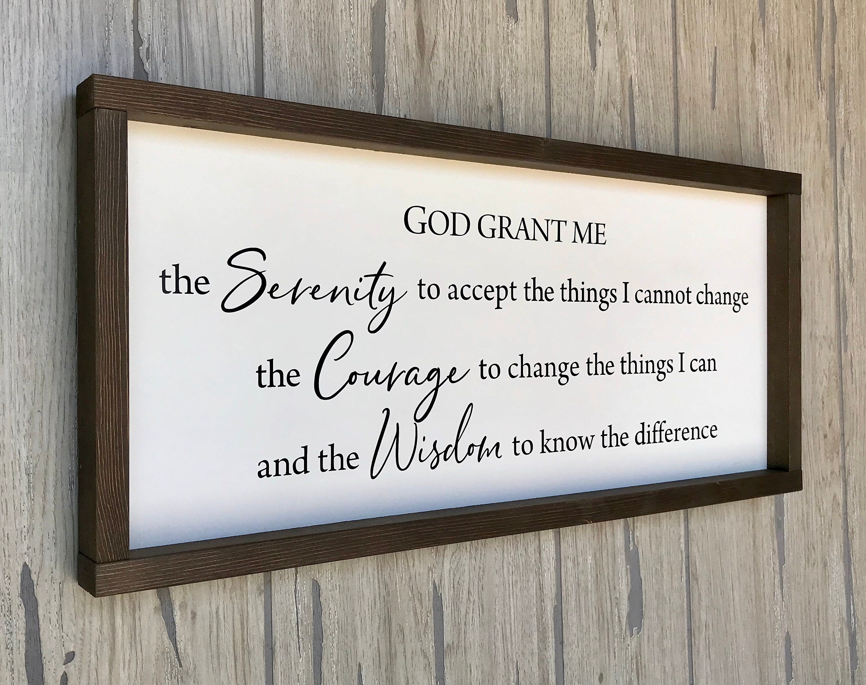 Serenity Prayer , wooden wall decor, farmhouse sign, prayer picture