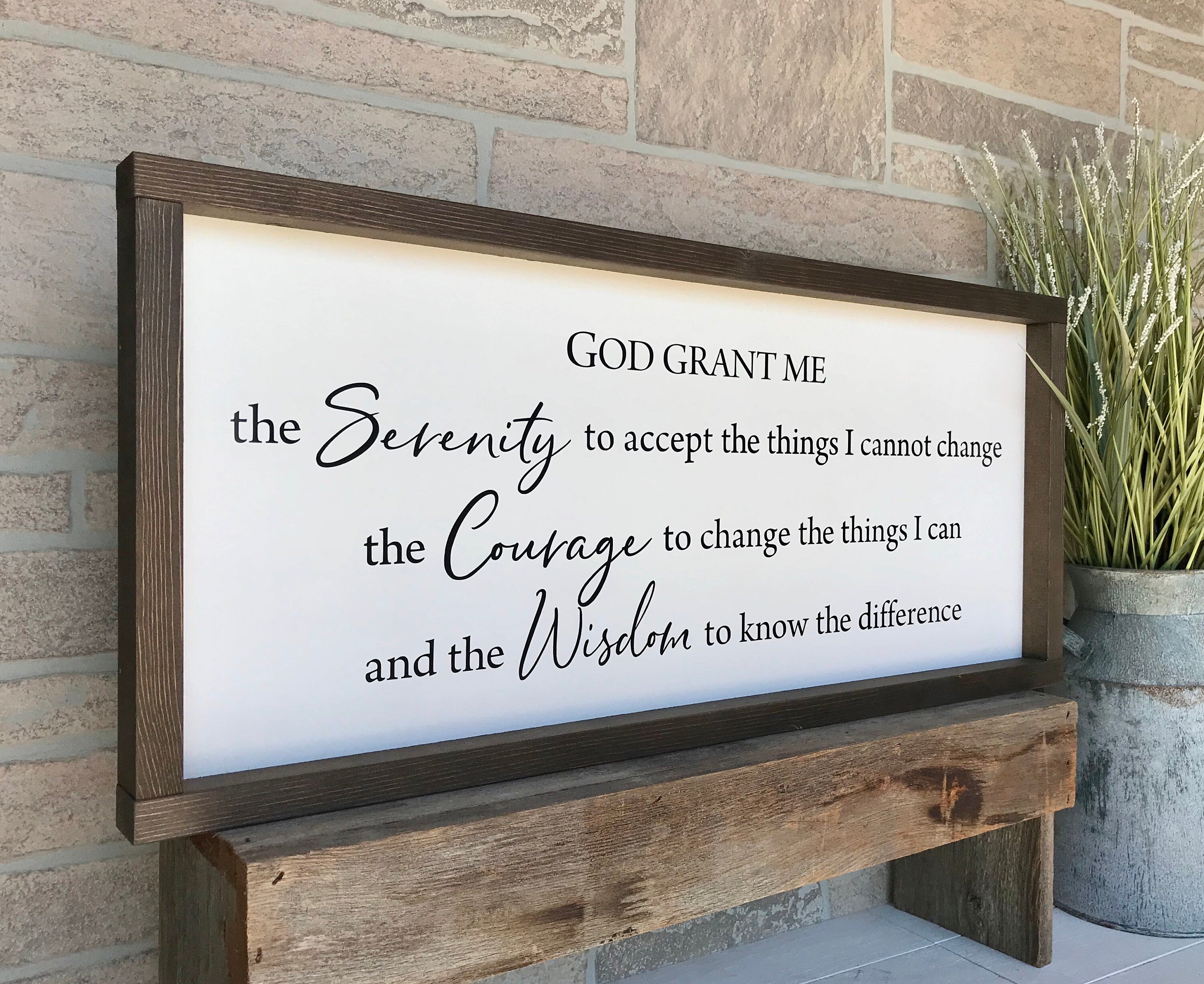 Serenity Prayer , wooden wall decor, farmhouse sign, prayer picture