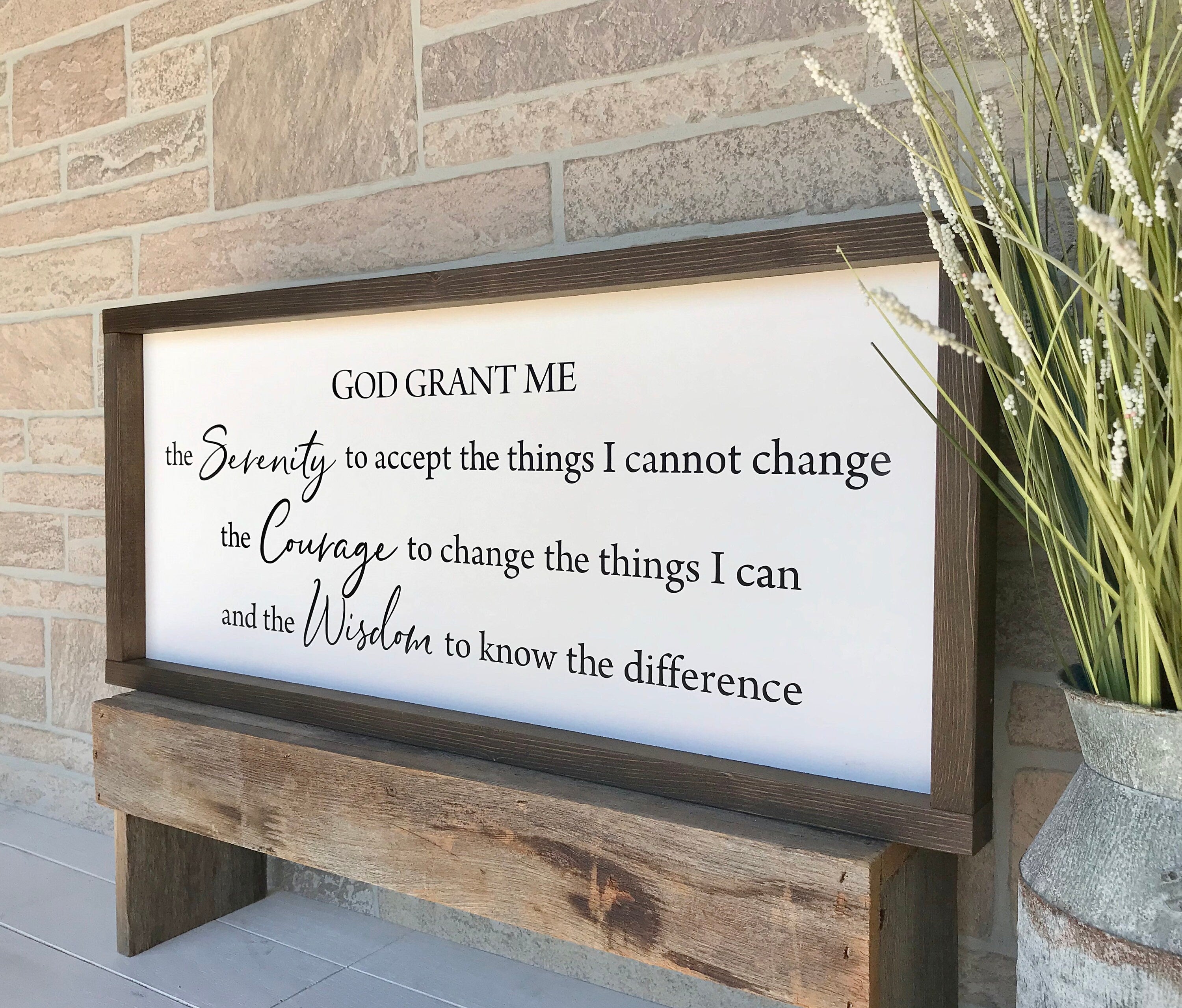 Serenity Prayer , wooden wall decor, farmhouse sign, prayer picture