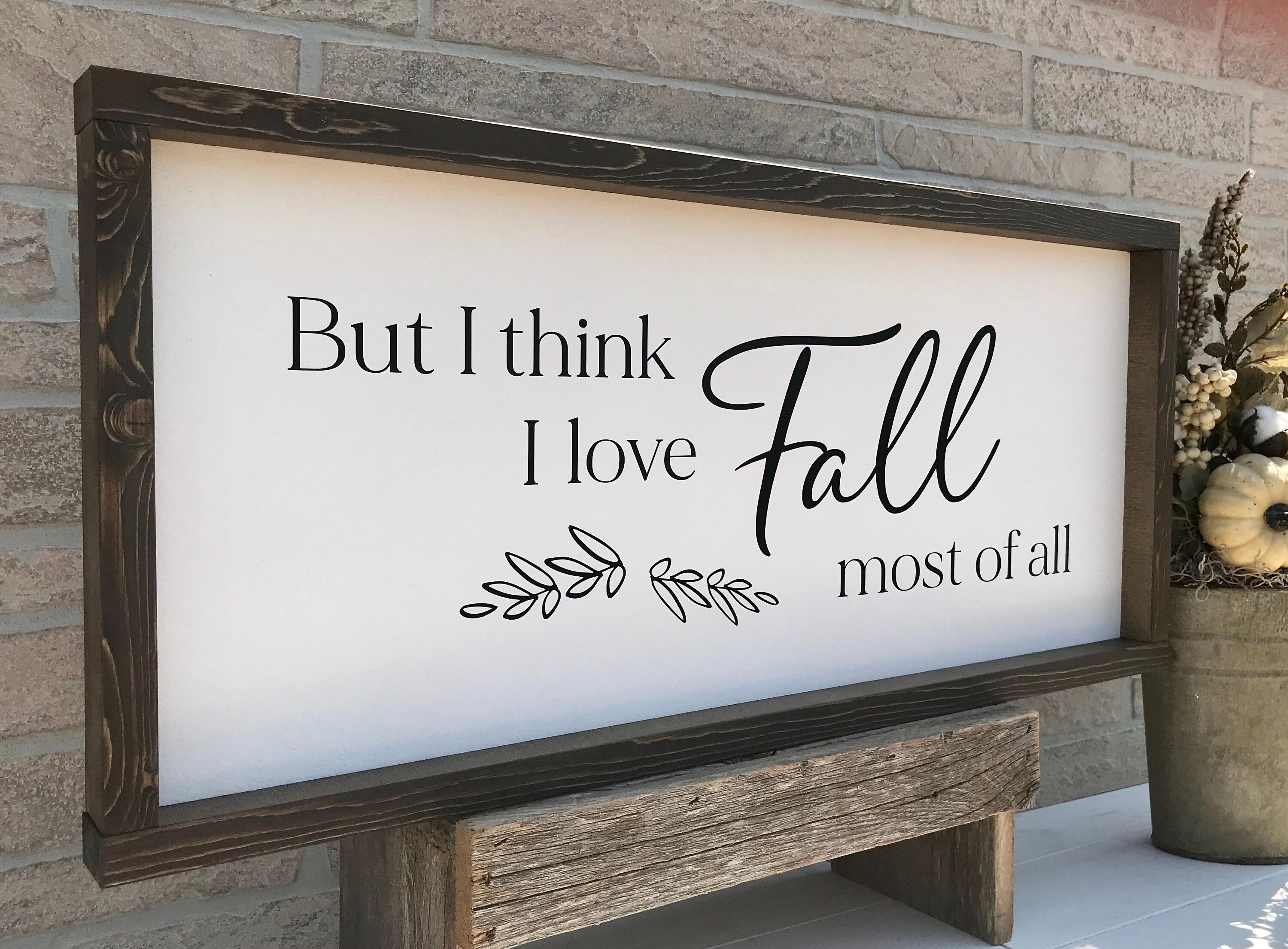 But I think I love Fall most of all, shiplap style rustic farmhouse sign , fall wood signs, home decor, gift for her