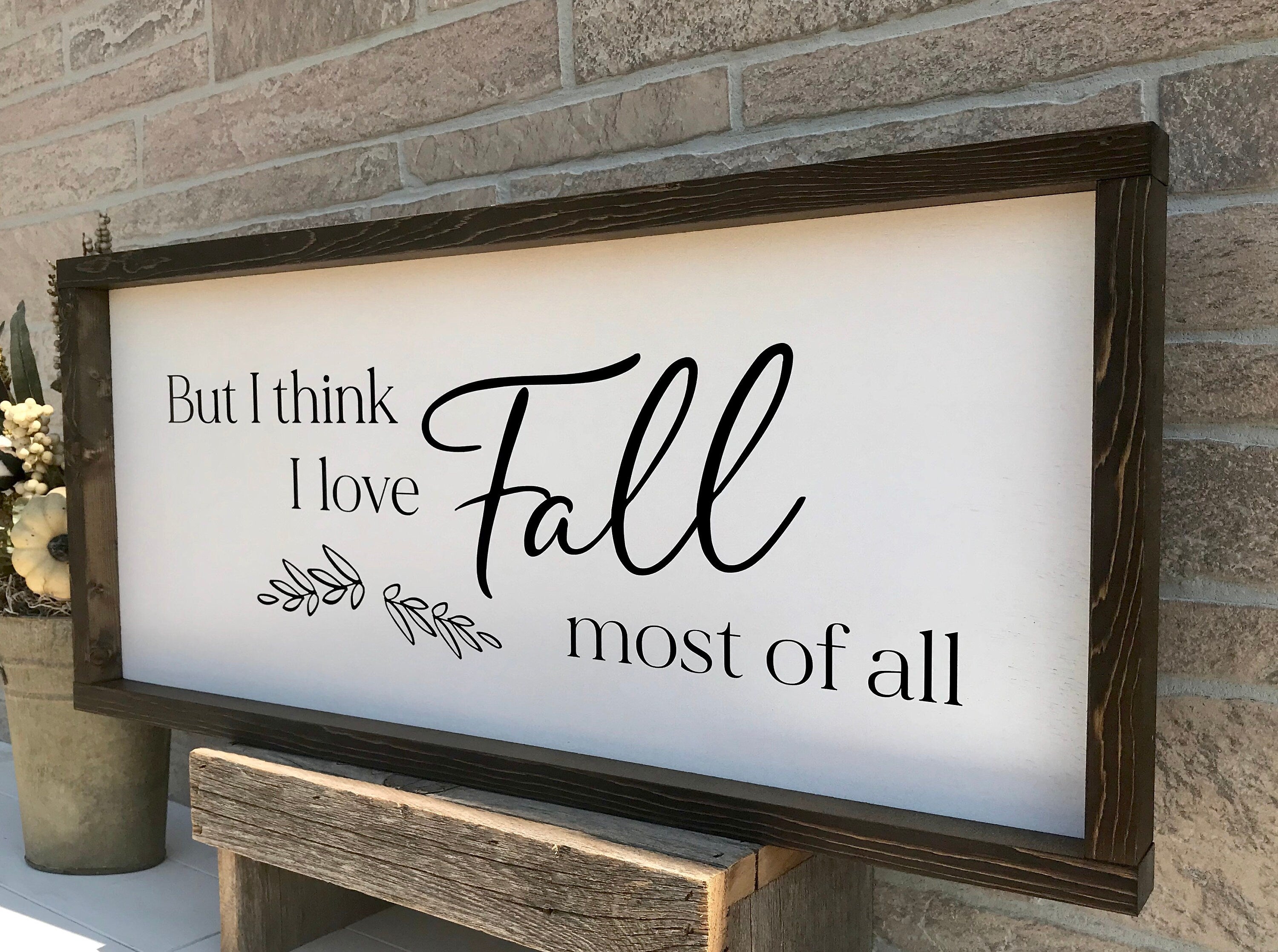 But I think I love Fall most of all, shiplap style rustic farmhouse sign , fall wood signs, home decor, gift for her