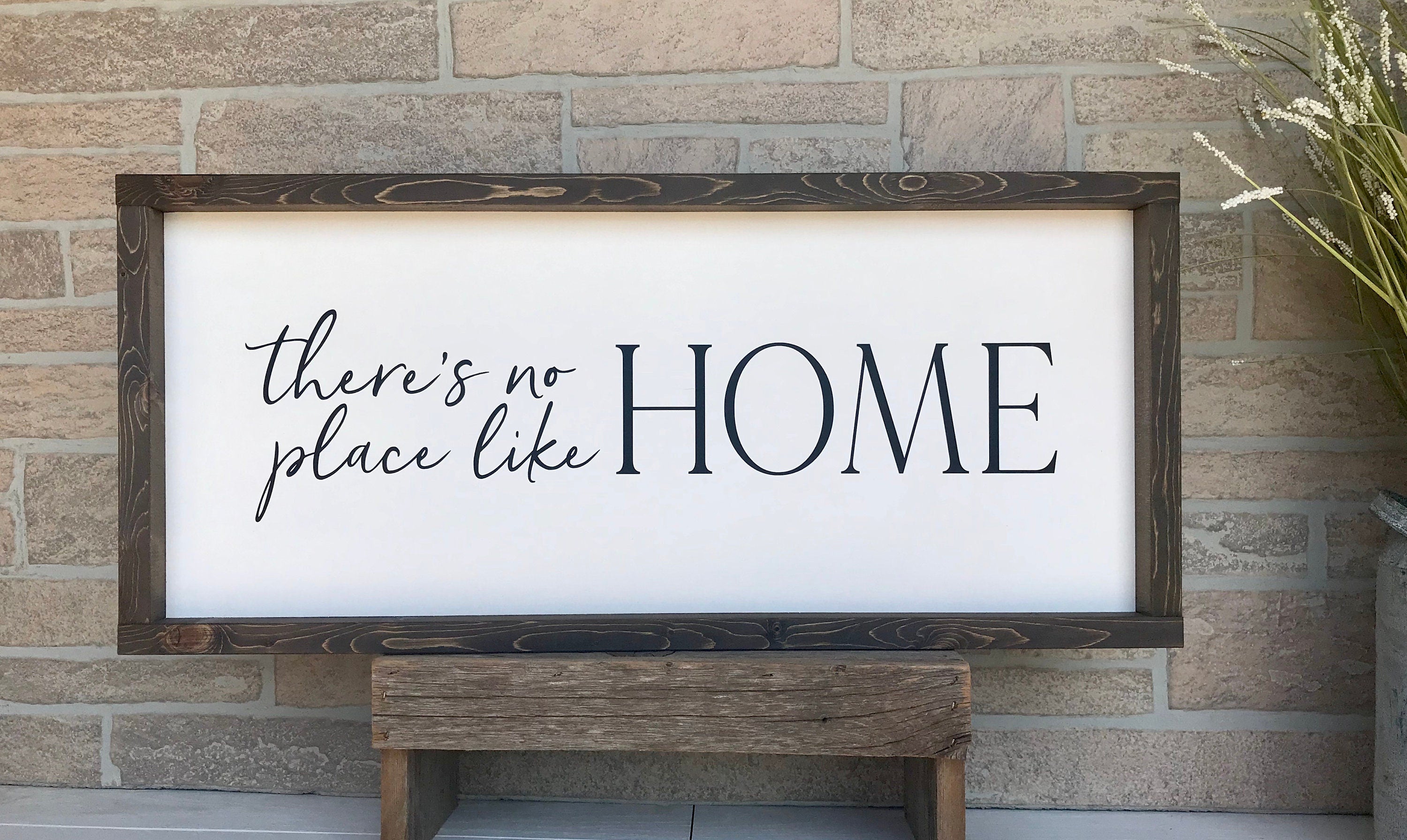 there's no place like home, shiplap style farmhouse sign , country wood signs, home decor, gift for her