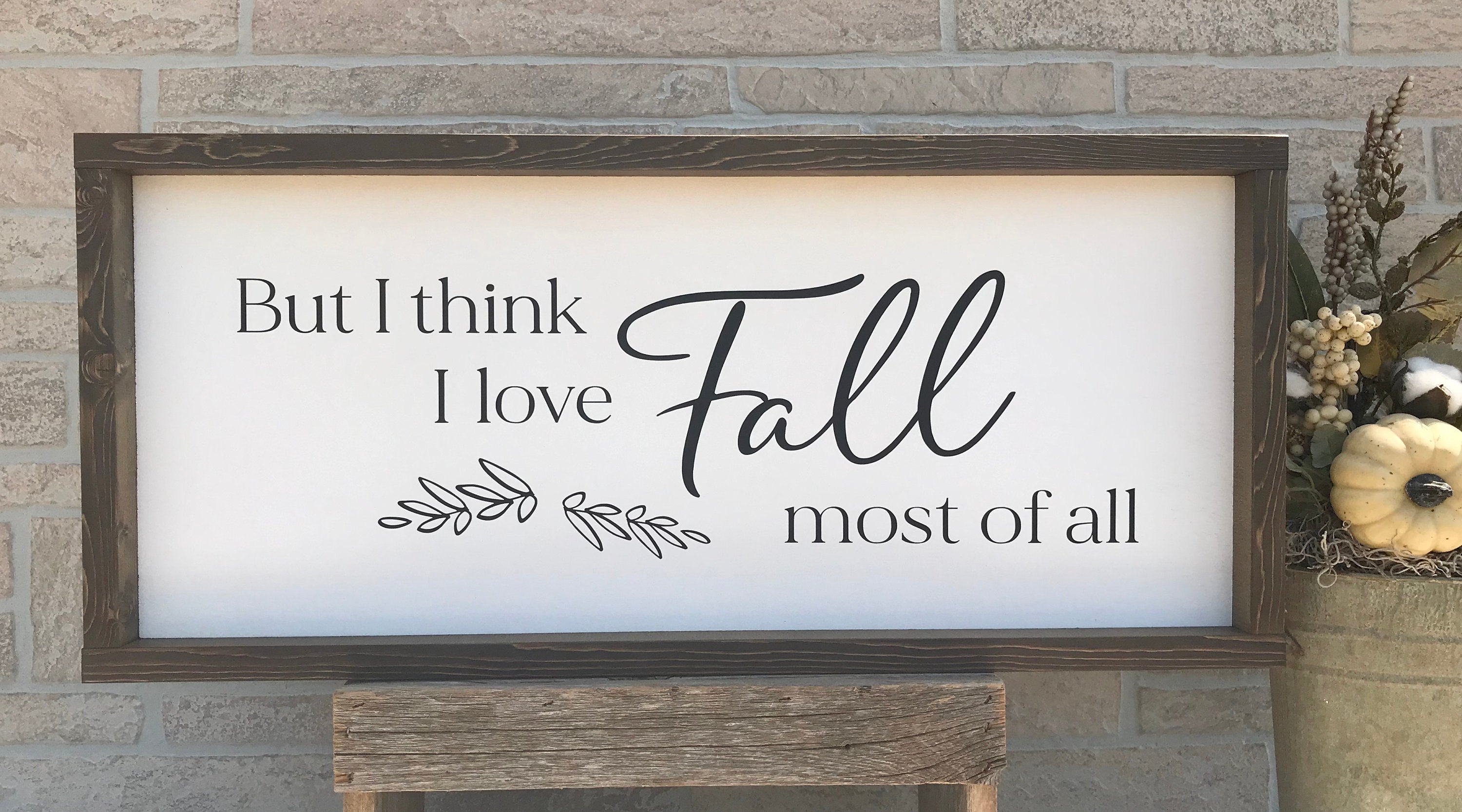 But I think I love Fall most of all, shiplap style rustic farmhouse sign , fall wood signs, home decor, gift for her