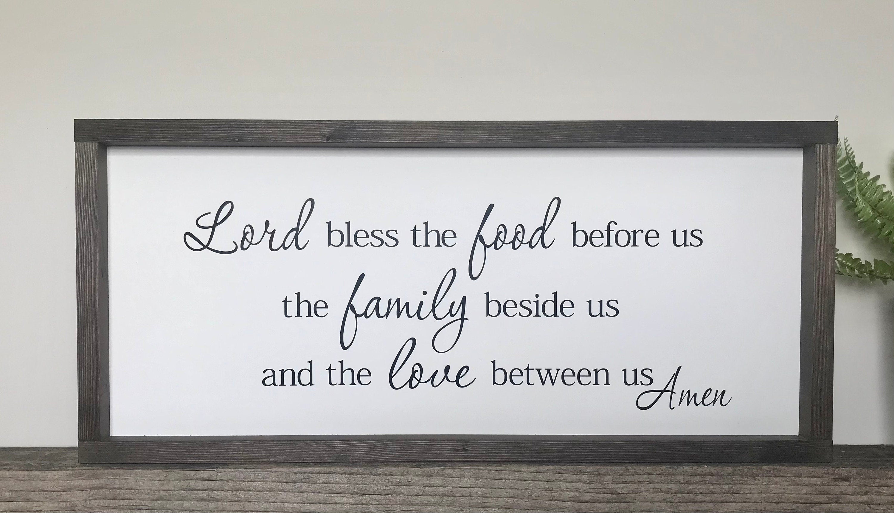 Bless the food before us, rustic farmhouse sign , country wood signs, home decor, dining room sign