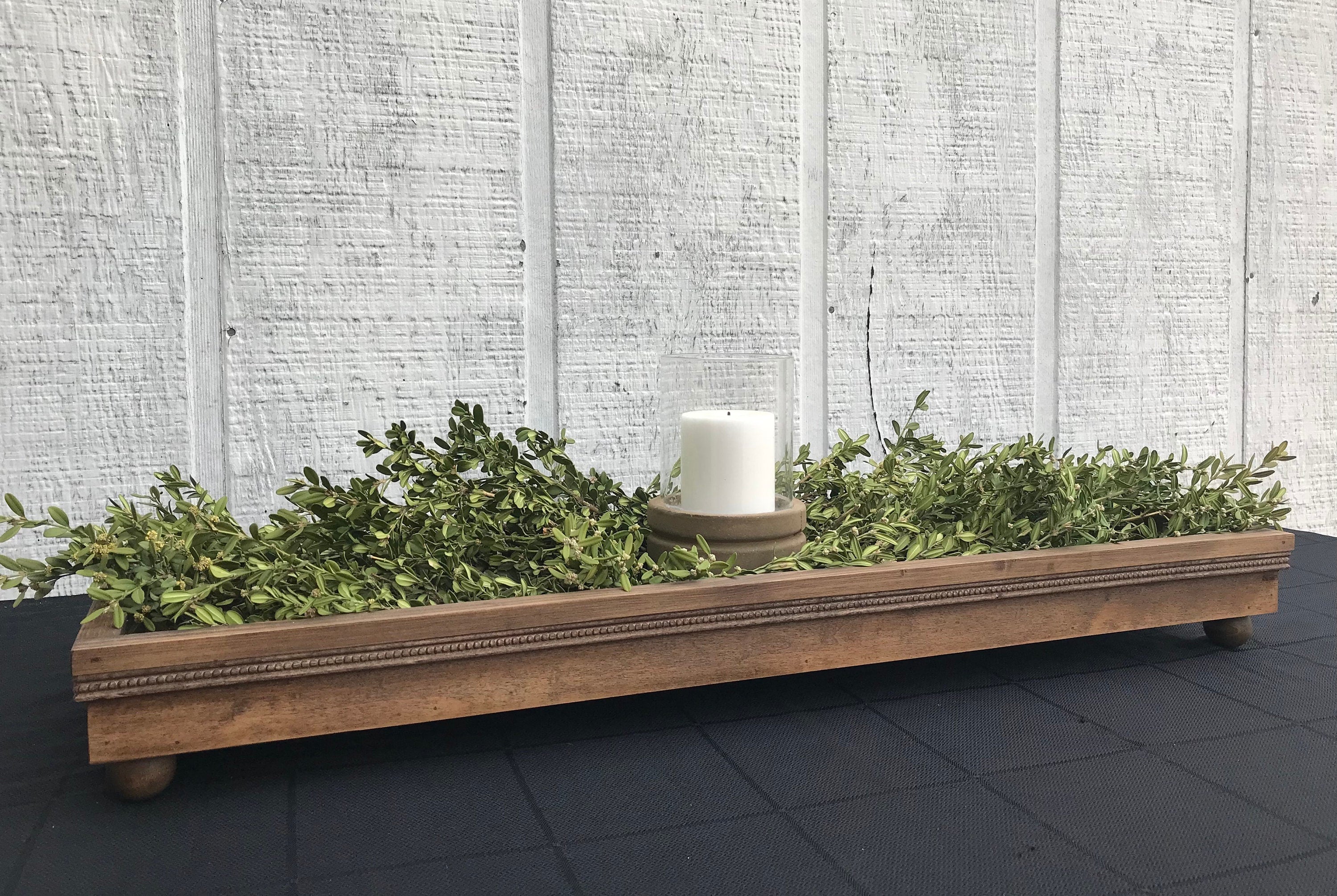 Handmade wooden centerpiece tray, centerpiece box, decorative tray, modern farmhouse, wedding, table top decor