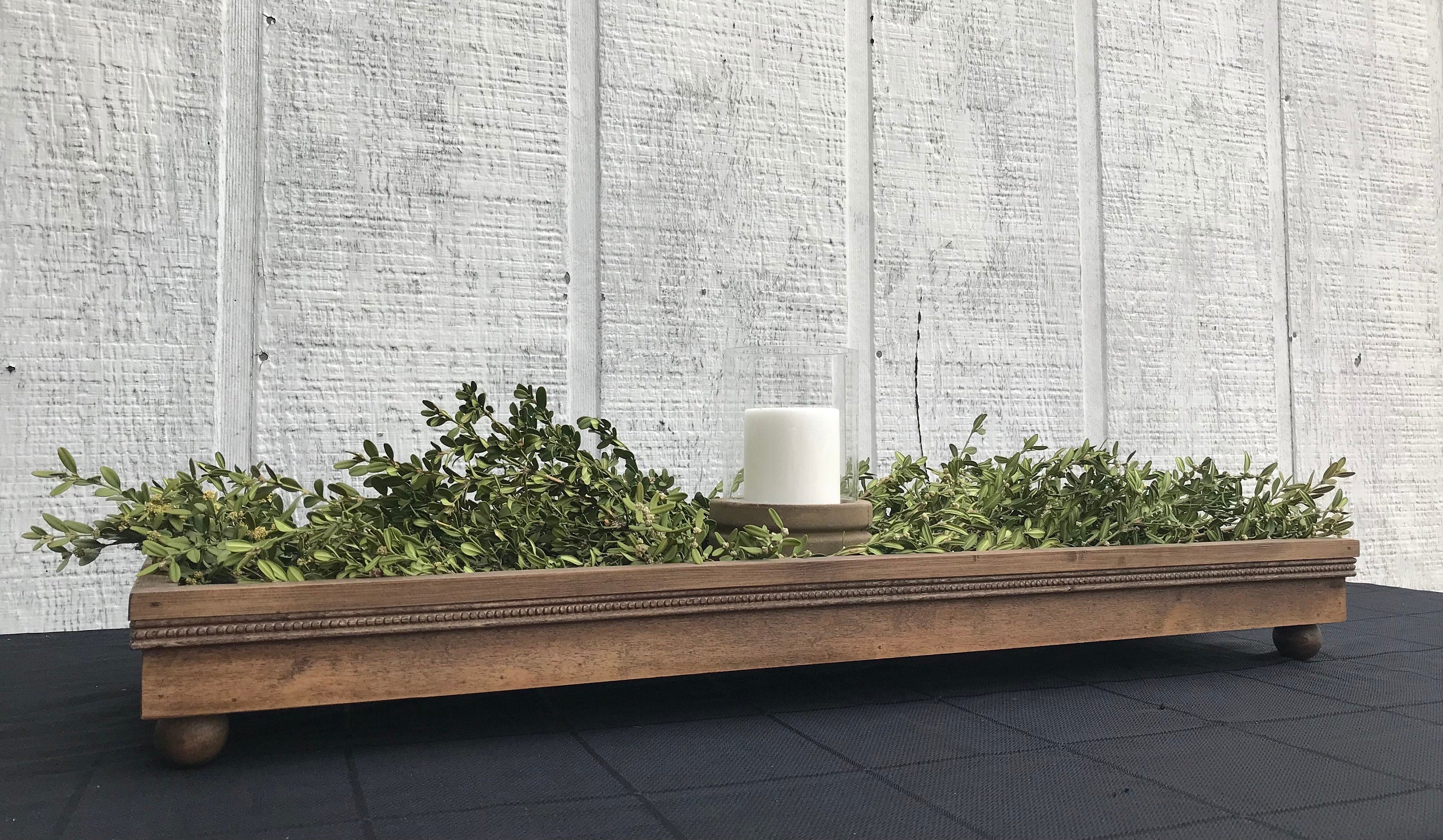 Handmade wooden centerpiece tray, centerpiece box, decorative tray, modern farmhouse, wedding, table top decor