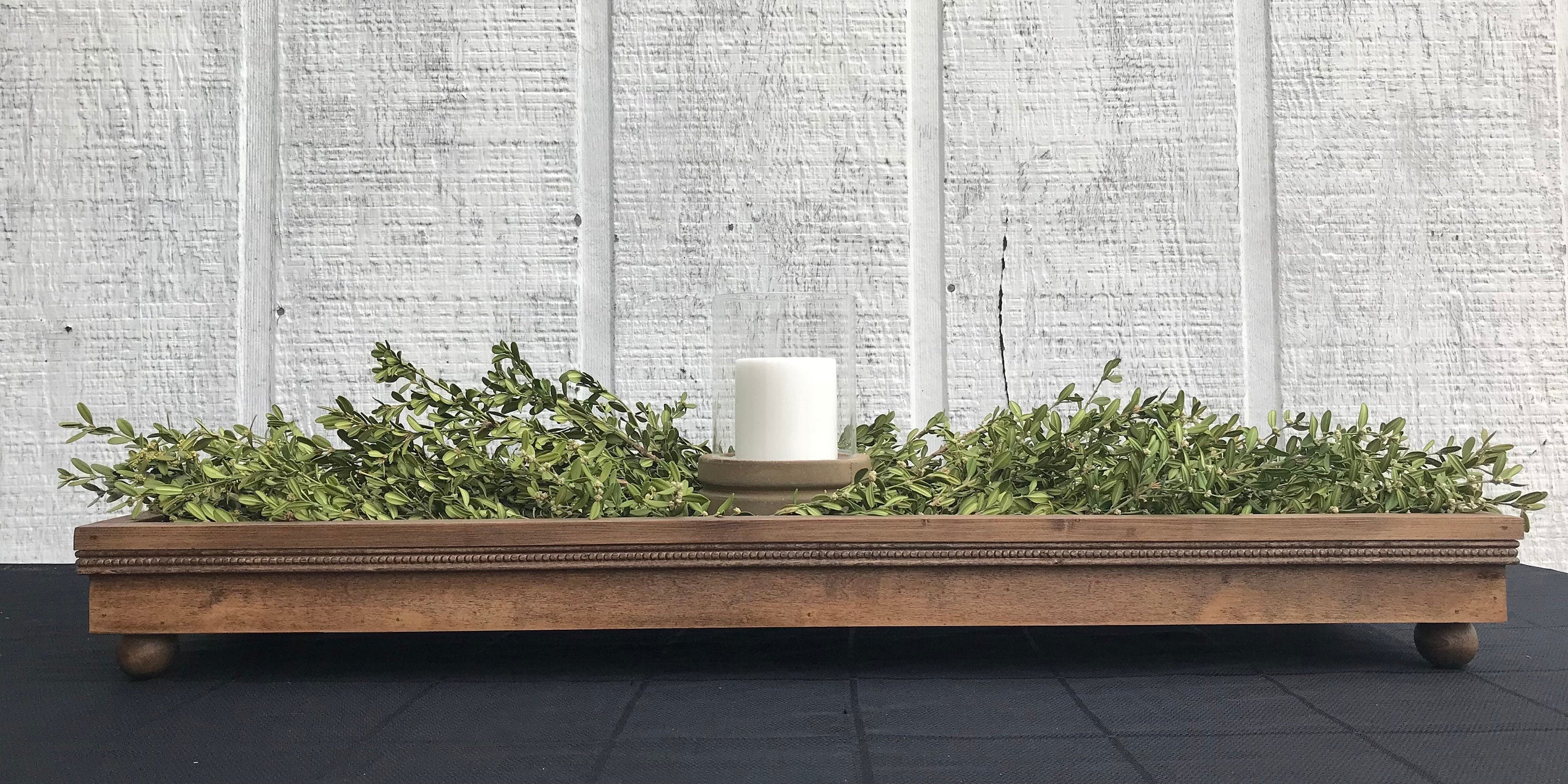 Handmade wooden centerpiece tray, centerpiece box, decorative tray, modern farmhouse, wedding, table top decor